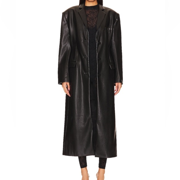 REVOLVE x All Saints Flocked Catsuit - Black Sheer lace Jumpsuit - Picture 4 of 8